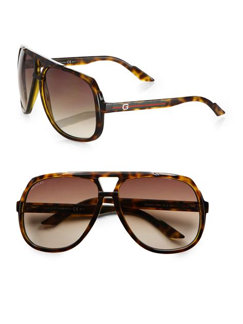 gucci aviator sunglasses brown